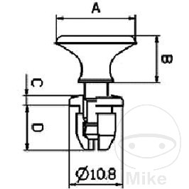Rivets plastique Tourmax 10 pièces 7750061 - vue 2