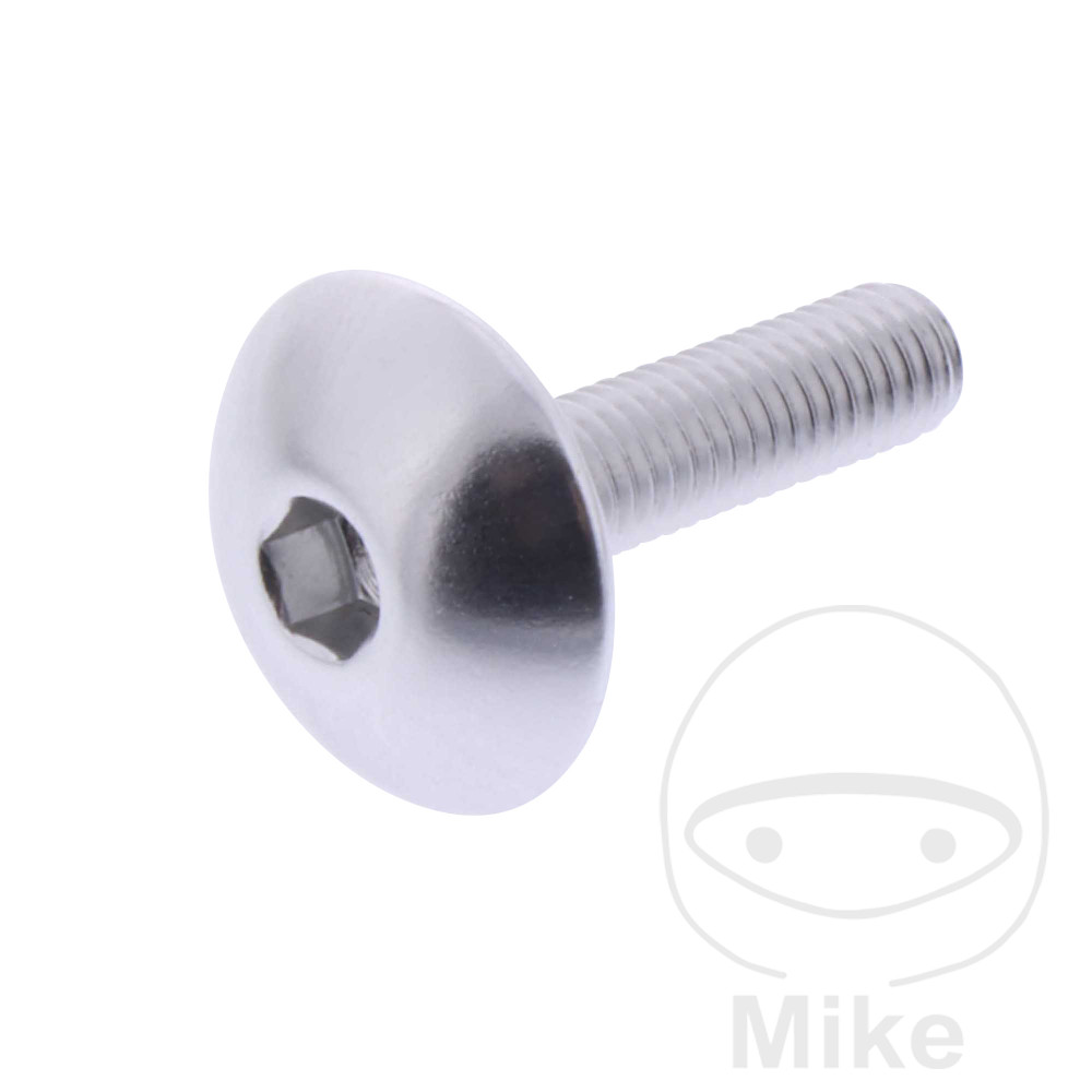 Vis à tête bombée JMP Bolt M5x0.8 mm 20 mm aluminium argenté