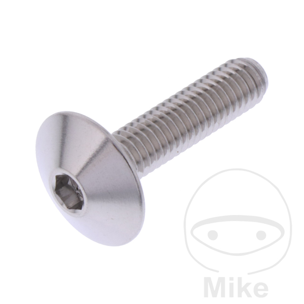 Vis à tête bombée M6x1.00 mm 25 mm Acier inoxydable V4A JMP