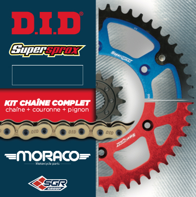 Kit chaîne couronne pignon DID CF moto MT 450 24