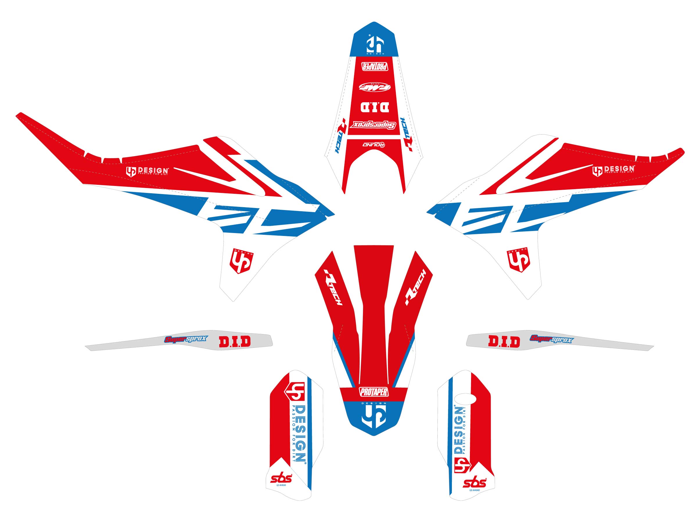 Kit décoration UP ROUND GasGas EC 2021-2022 rouge