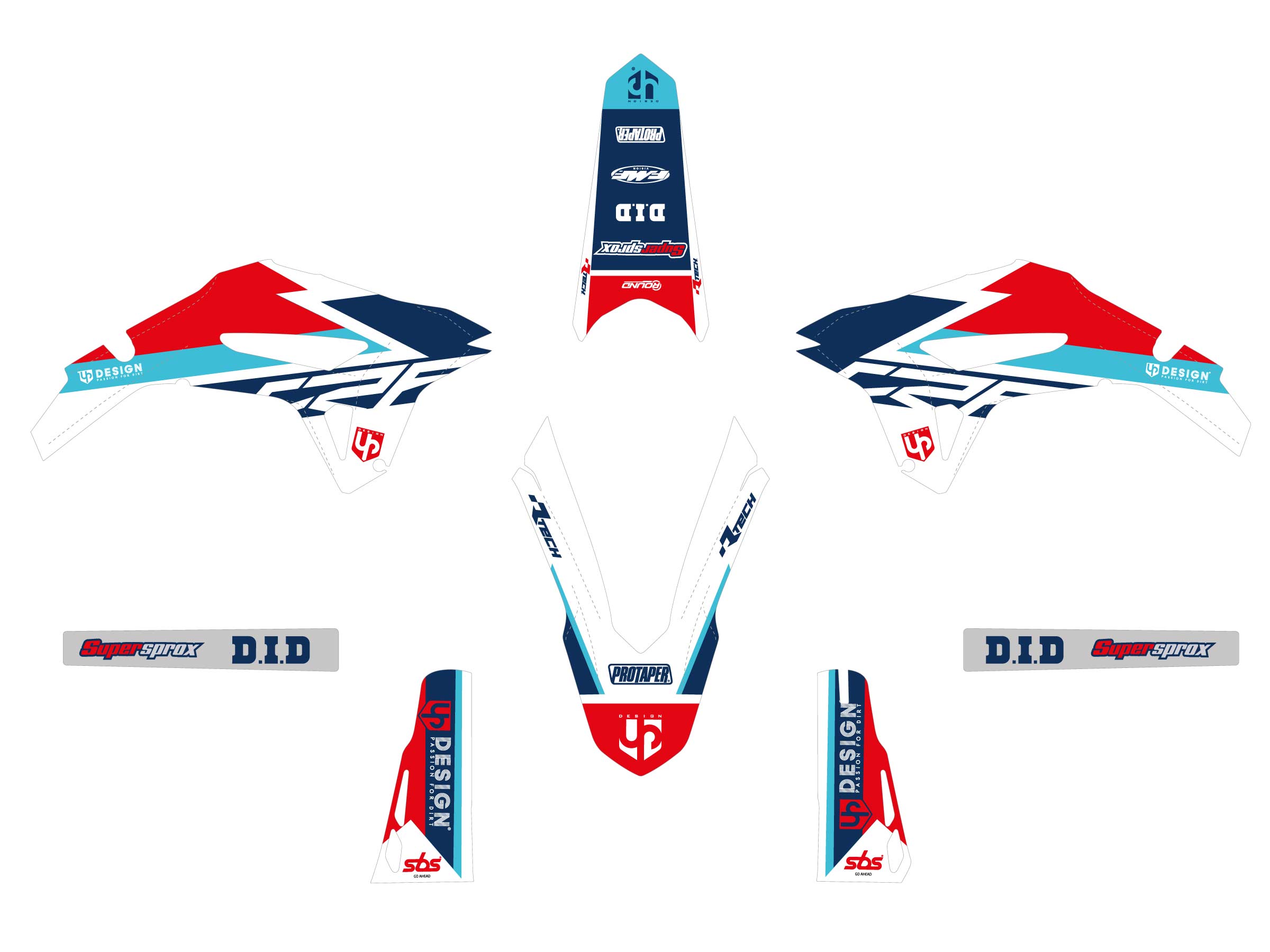 Kit Déco UP ROUND Honda CRF 250 R 2022 Rouge