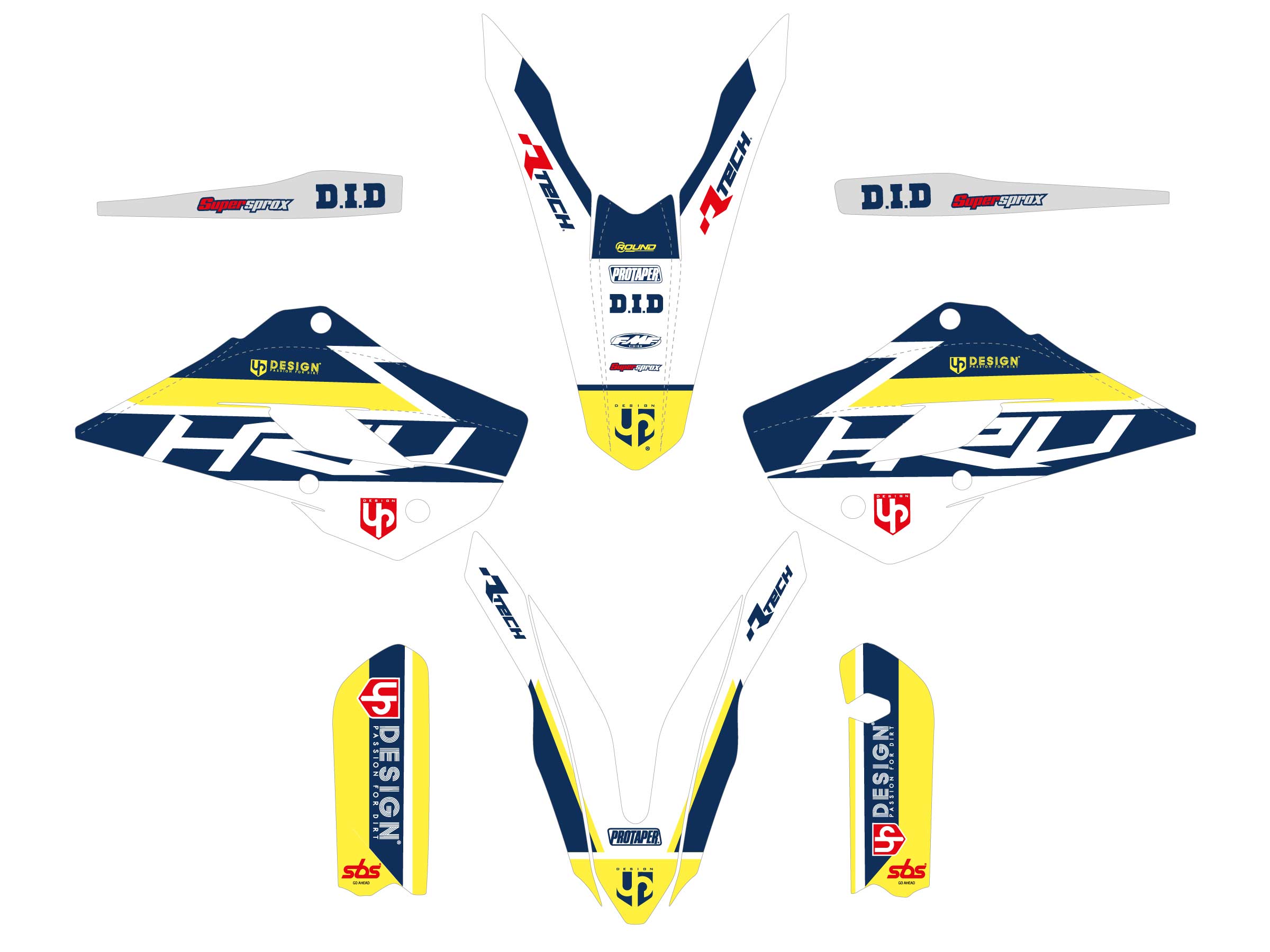 Kit Déco UP ROUND HUSQVARNA TC 85 2014 Blanc