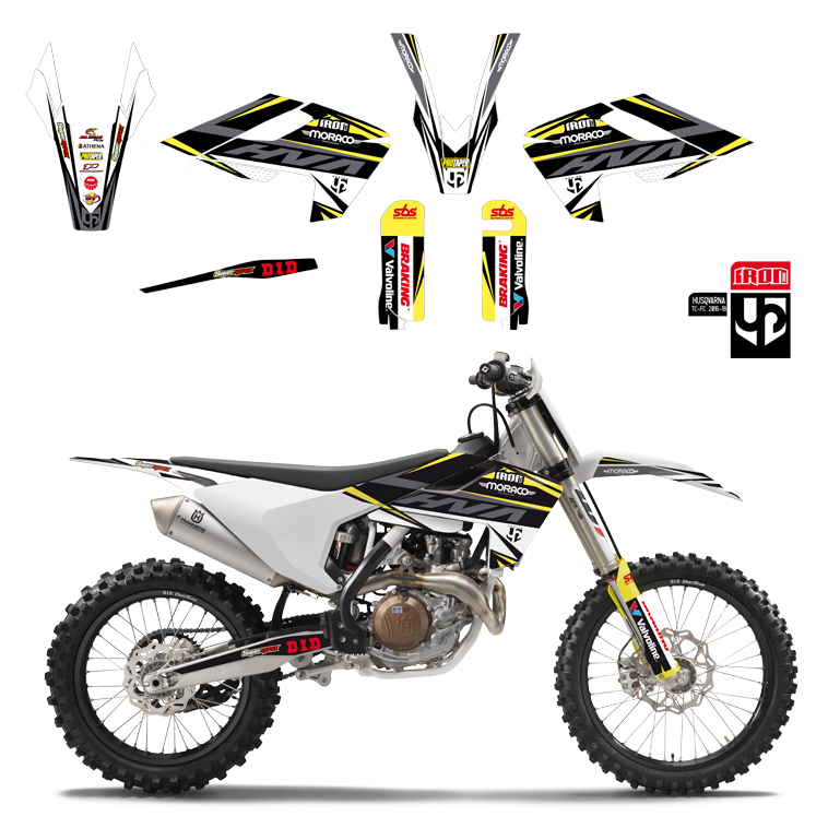 Kit déco UP Iron HVA TC - FC 125 - 250 - 450 2014-2015 blanc