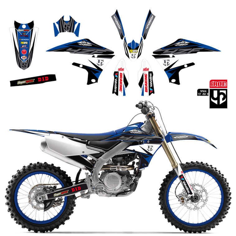 Kit déco UP DESIGN Iron Yamaha WR 250 F 2015-2018 Bleu