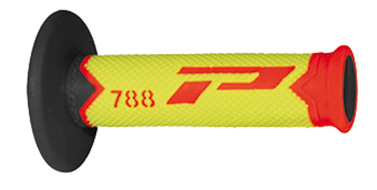 Poignées PROGRIP 788 Rouge/Jaune Fluo/Noir 22/25 - vue 2