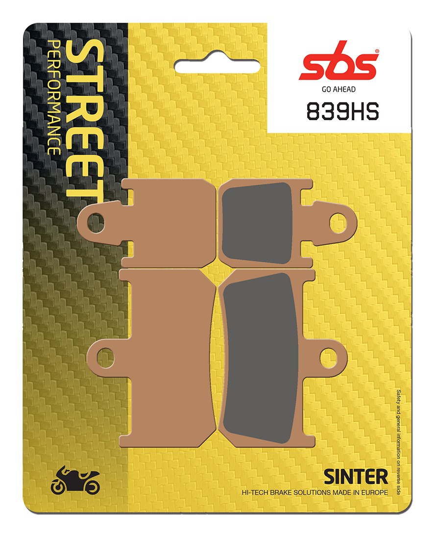 Plaquettes de frein arrière SBS 839 (HS)