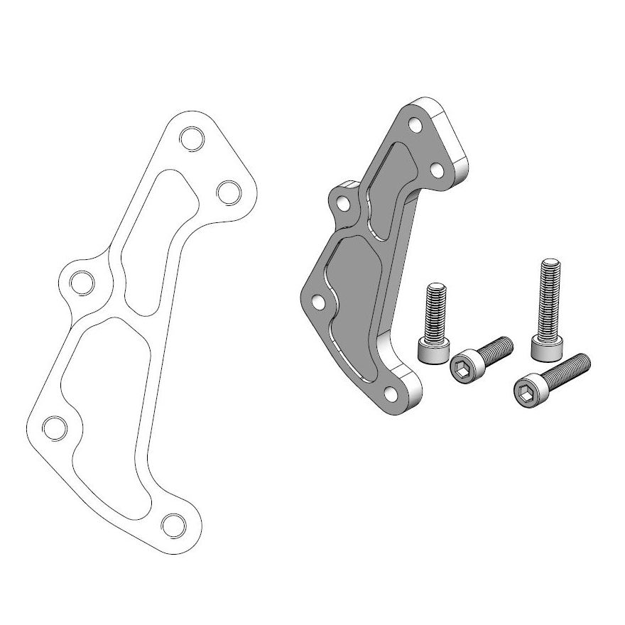 Adaptateur étrier Moto-Master Support Offroad MM SM Racing Beta