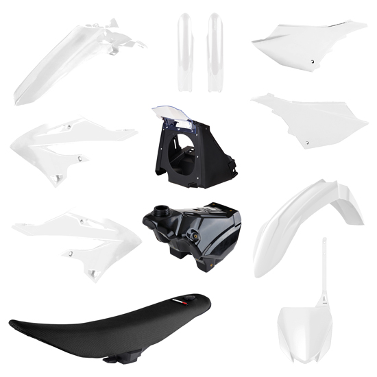 Kit plastiques Polisport YAM MX Restyling YZ125/250 (2002-2021) 22' blanc - vue 2