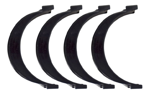 Cales pour plaque phare demi-lune noir R'TECH