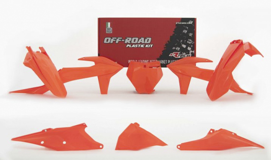 Kit plastique 6 pièces Orange fluo R'TECH