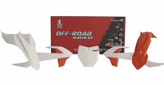 Kit plastique 4 pièces R'TECH KTM SX Orange/Blanc