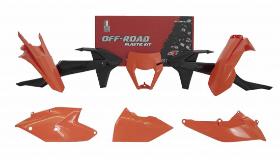 Kit plastique 6 pièces K-Orange Noir R'TECH