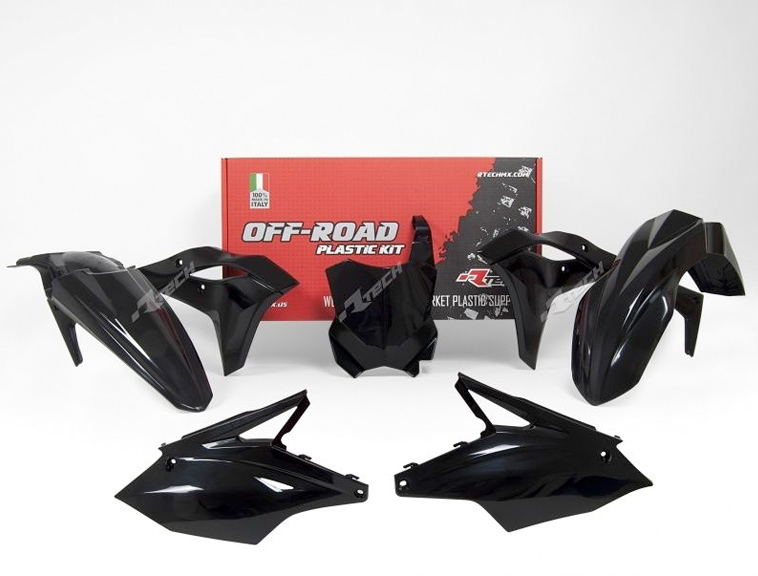 Kit plastique Kawasaki noir R'TECH