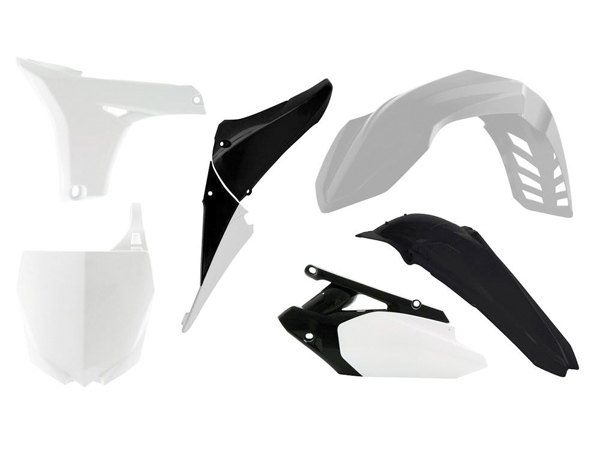 Kit plastique 6 pièces blanc-noir R'TECH
