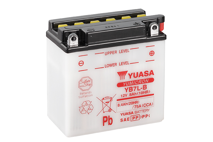 Batterie Yuasa YB7L-B conventionnelle - vue 2