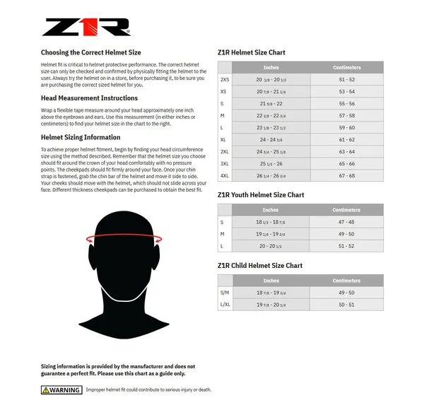 Casque modulaire Z1R Talon rouge XL - vue 2
