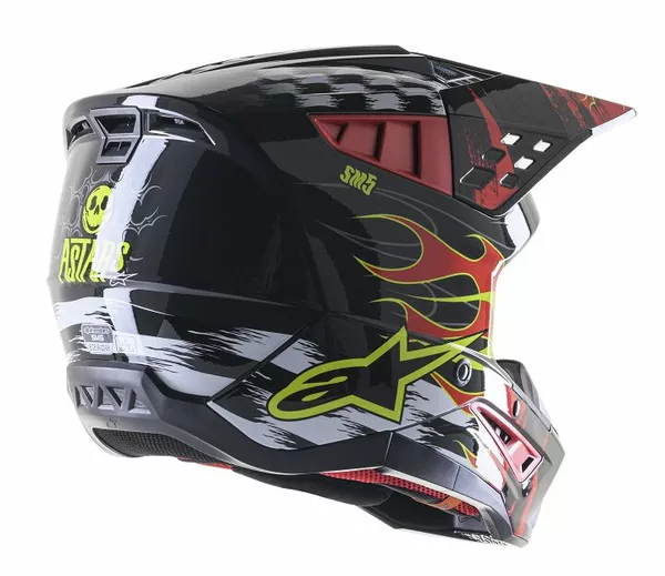 Casque Alpinestars SM5 rouge/gris XL - vue 2