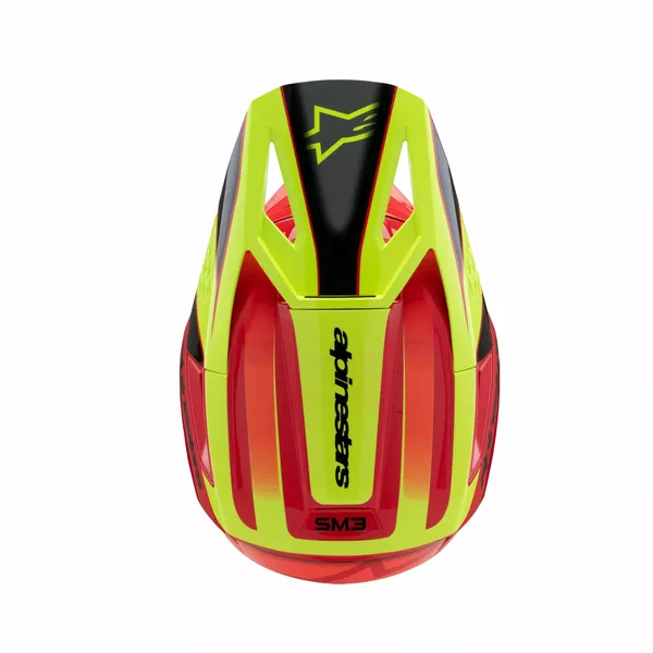 Casque ALPINESTARS Youth SM3 Fray rouge/jaune/noir - vue 2
