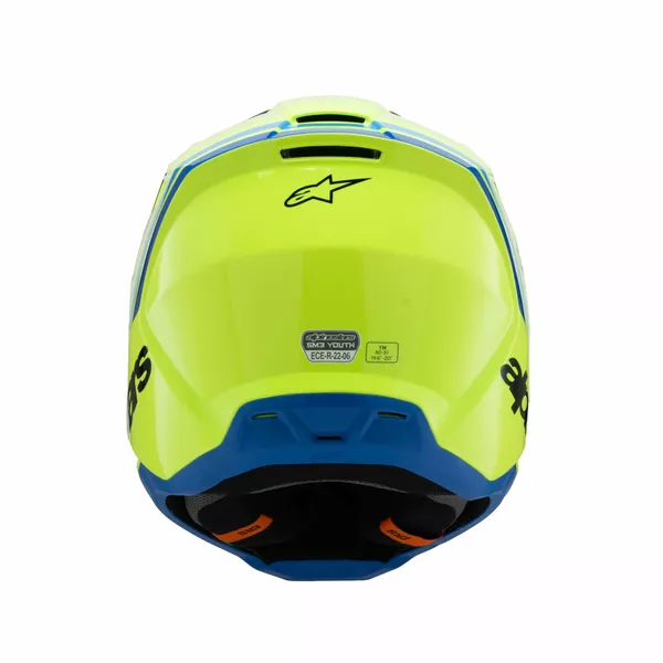 Casque Alpinestars Youth SM3 Radium Jaune/Noir/Bleu - vue 4