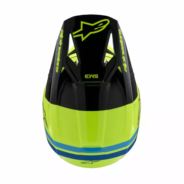 Casque Alpinestars Youth SM3 Radium Jaune/Noir/Bleu - vue 6