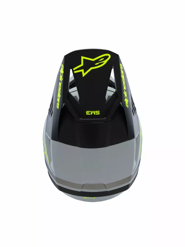 Casque ALPINESTARS YTH SM3 Radium gris/noir/jaune - vue 2