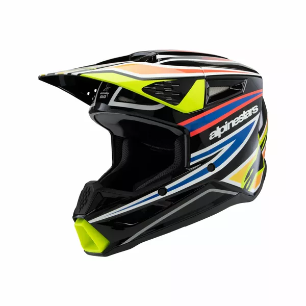 Casque ALPINESTARS YTH SM3 WURX noir/jaune/bleu