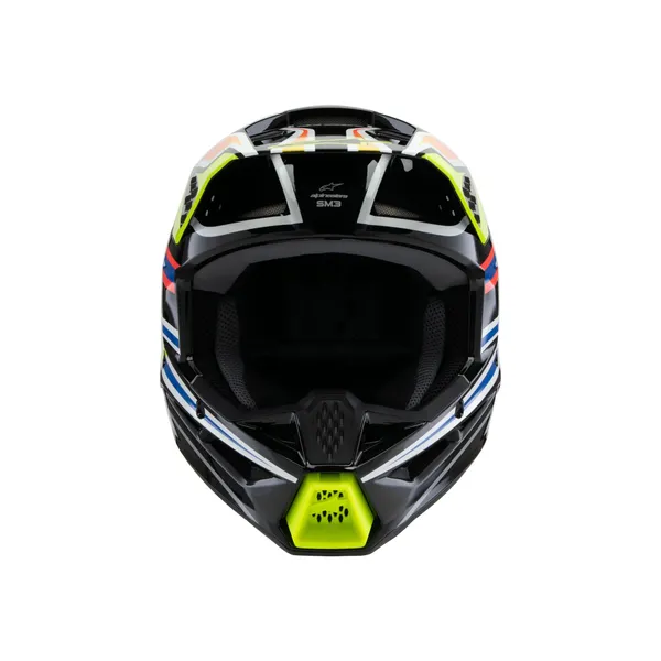 Casque ALPINESTARS YTH SM3 WURX noir/jaune/bleu - vue 9