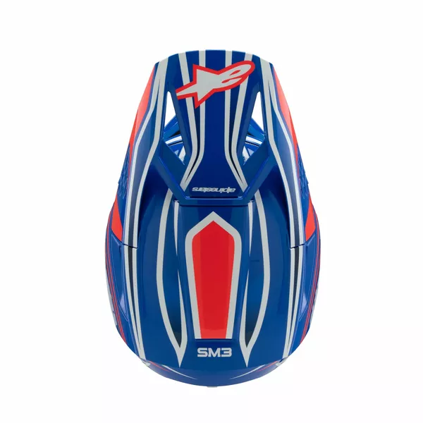 Casque ALPINESTARS Youth SM3 Wurx Bleu/Rouge/Blanc - vue 4