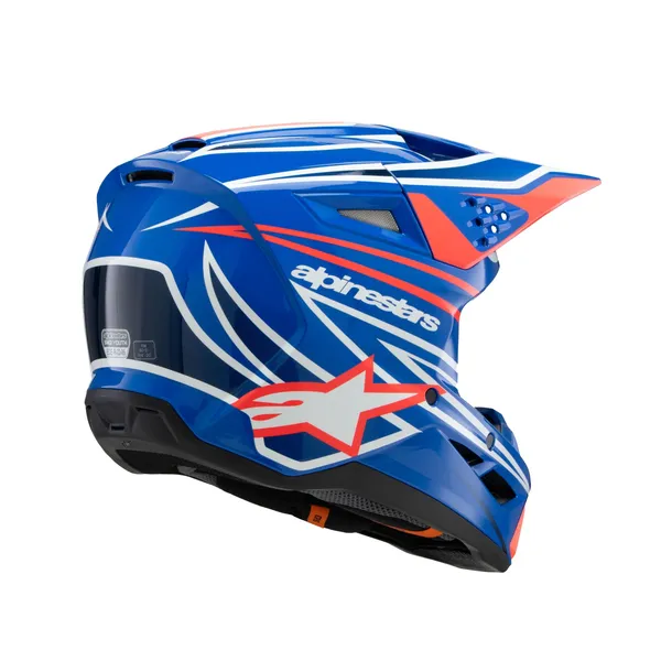 Casque ALPINESTARS Youth SM3 Wurx Bleu/Rouge/Blanc - vue 9