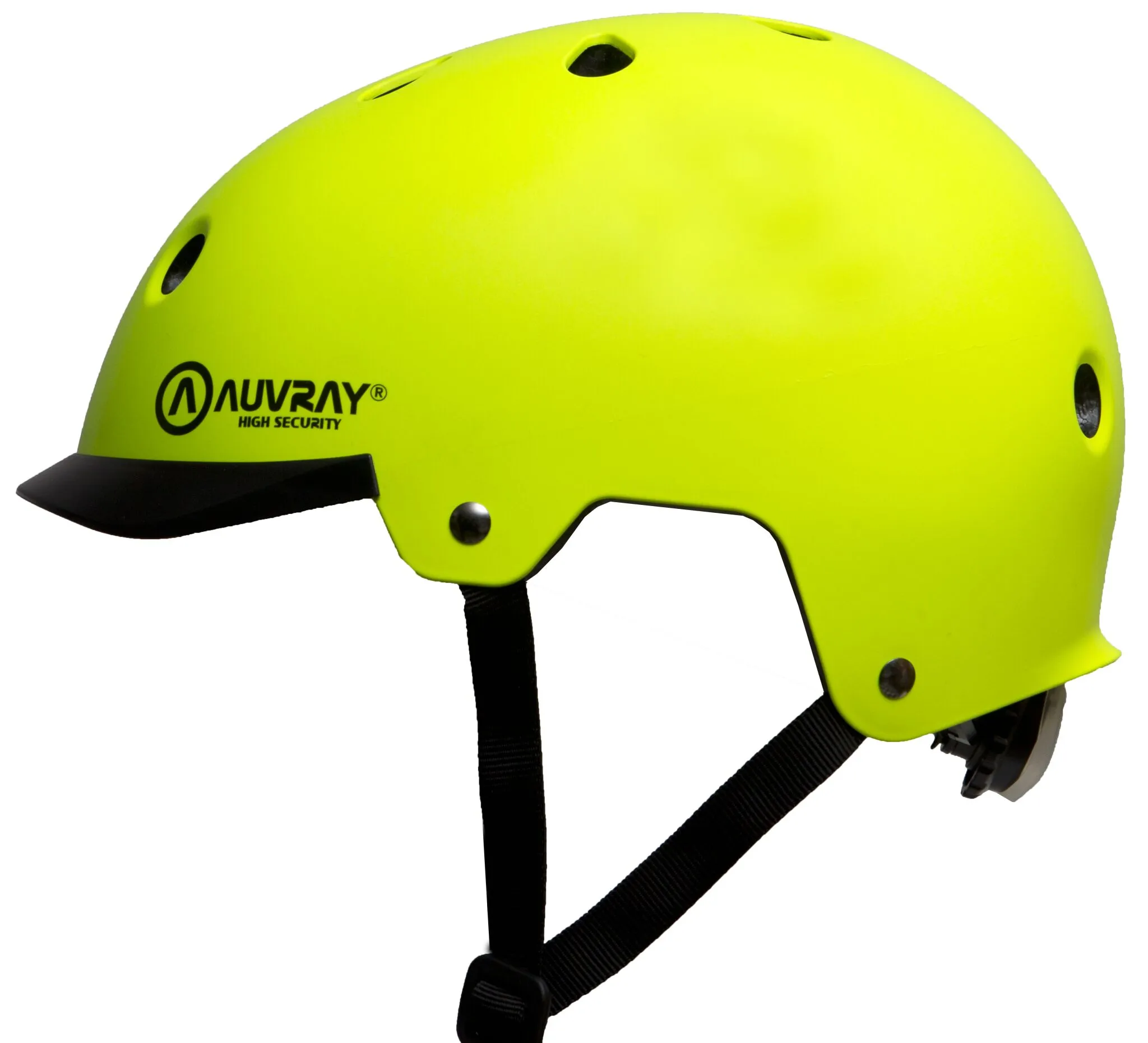Casque vélo adulte Auvray Urban jaune fluo avec éclairage intégré taille 58-61 - vue 2