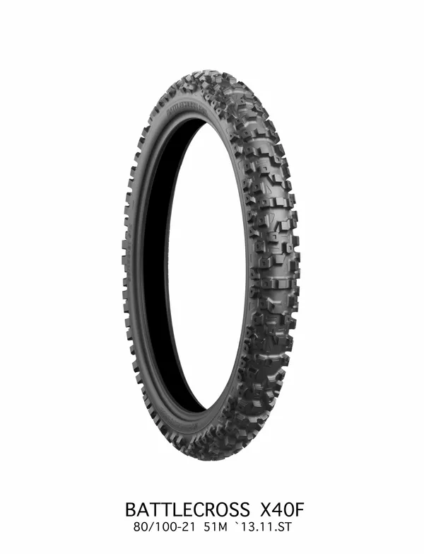 Pneu moto avant 80-100-21 Bridgestone Battlecross X40 TT 51M - vue 2