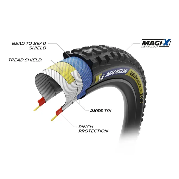 Pneu arrière Michelin Wild Enduro MH Racing 29" x 2,50 Dark - vue 4