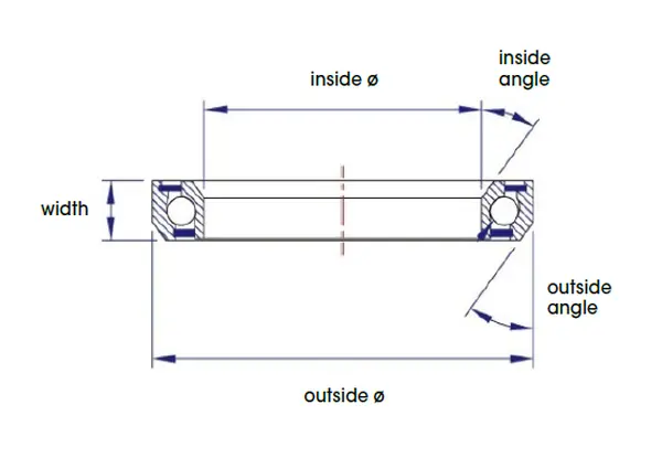 Roulement jeu direction BLACK BEARING B13 - 30,15 x 41,8 x 7 mm 36x36° - vue 4