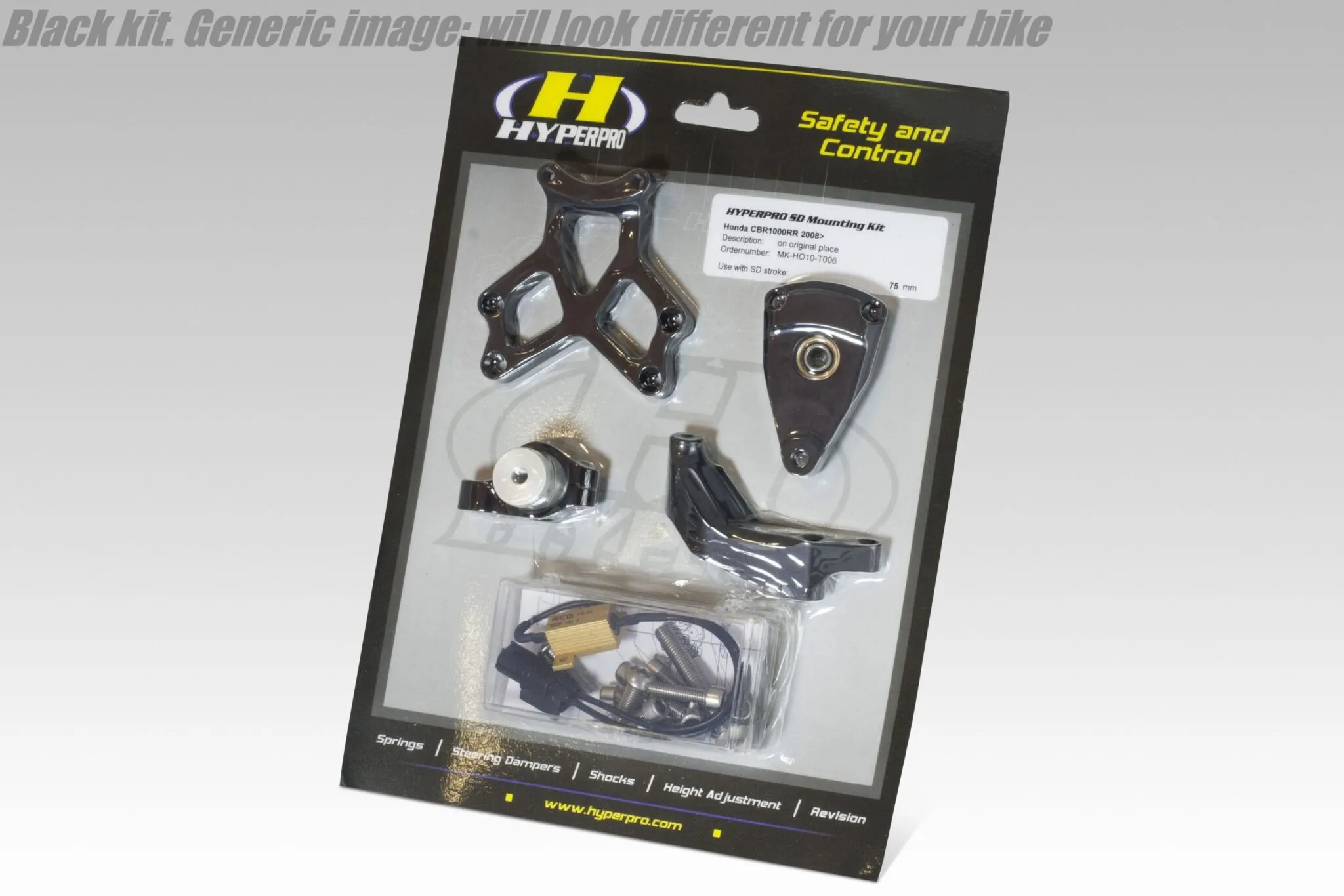 Kit de montage SD noir Aprilia Hyperpro