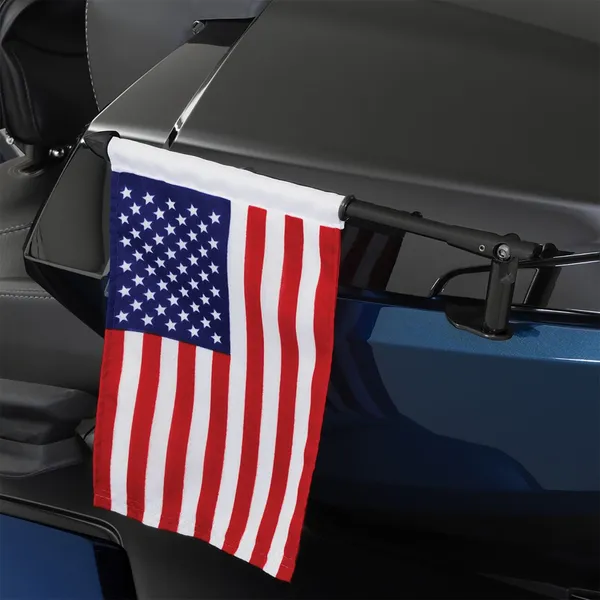 Mât de drapeau Show Chrome pour Can-Am RT avec drapeau US - vue 2