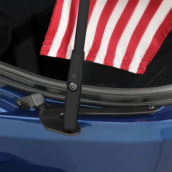 Mât de drapeau Show Chrome pour Can-Am RT avec drapeau US - vue 3
