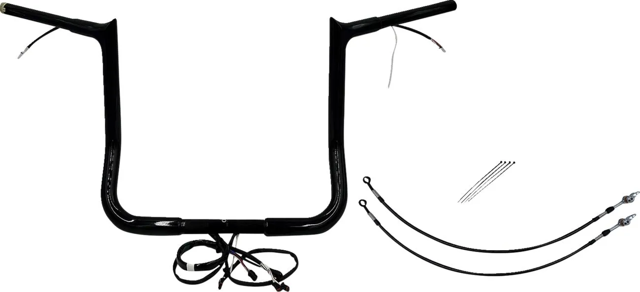 Kit guidon Pointed Top 1-1/4" EZ Install câblé FAT BAGGERS INC.