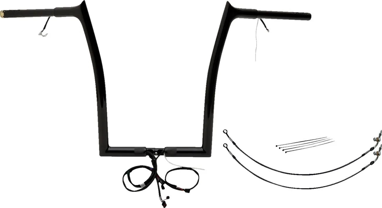 Kit guidon FAT BAGGERS INC. Pointed Top 1-1/4" EZ Install câblé