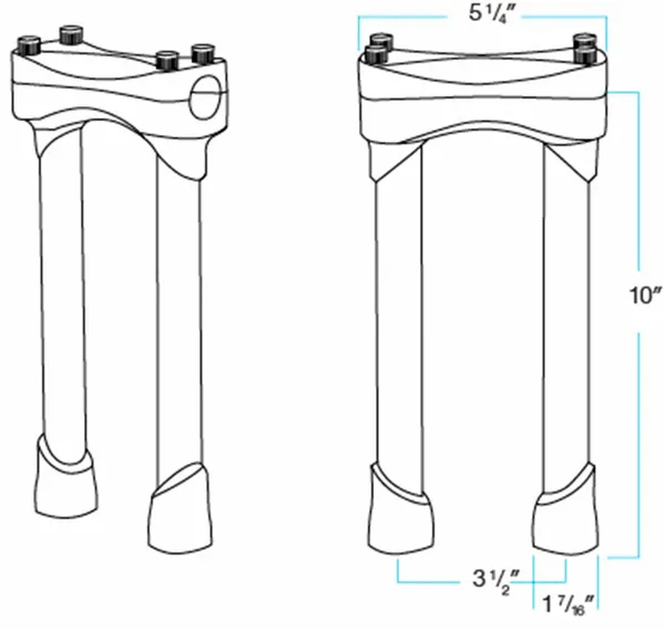 Rehausses de guidon Biltwell Murdock - vue 2
