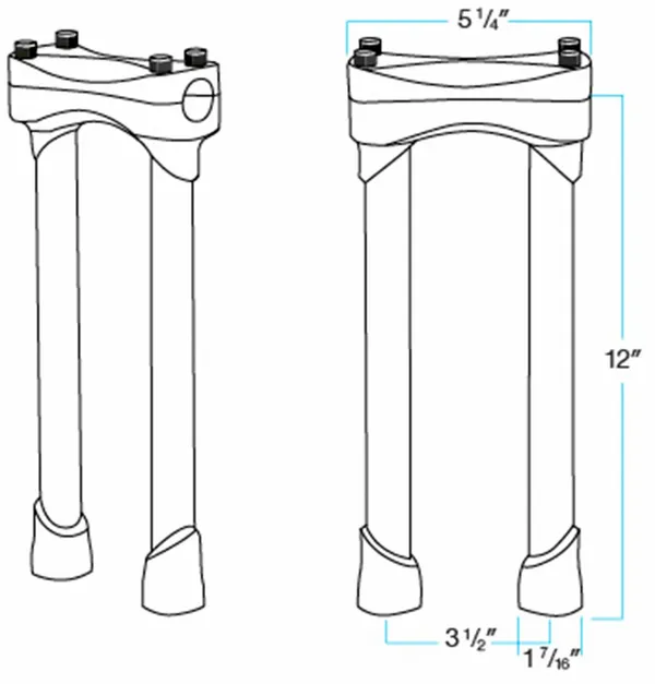 Rehausses de guidon Biltwell Murdock - vue 2