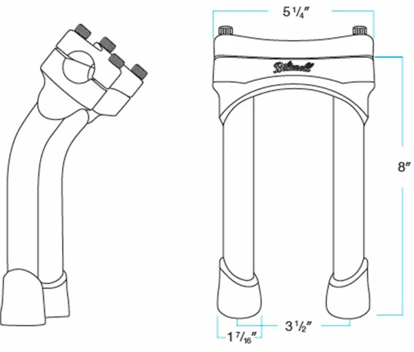 Rehausses de guidon Biltwell Murdock - vue 2