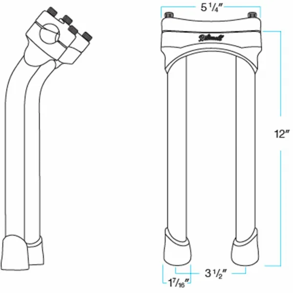 Rehausses de guidon Biltwell Murdock - vue 2