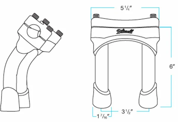 Rehausses de guidon Biltwell Murdock - vue 2