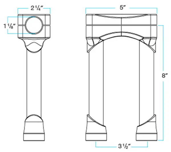 Rehausses de guidon Murdock O/S Biltwell - vue 2