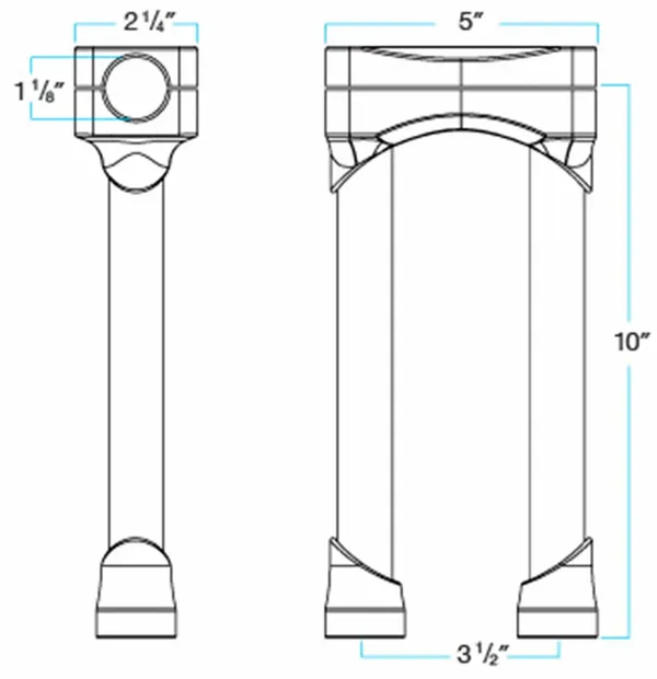 Rehausses de guidon Murdock O/S Biltwell - vue 2