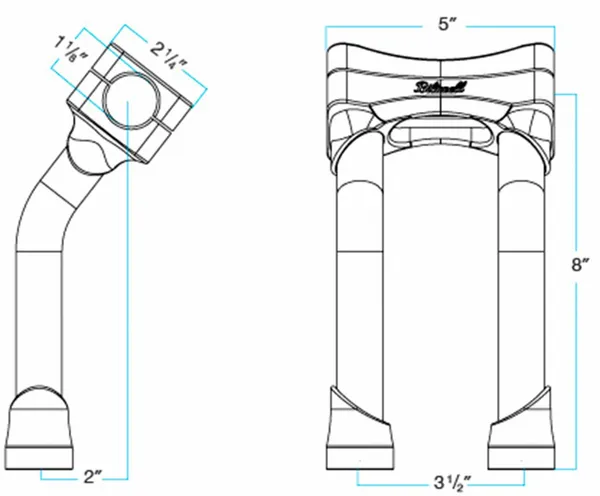 Rehausses de Guidon Murdock O/S Biltwell - vue 2