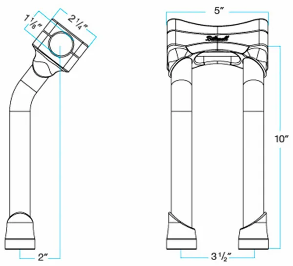 Rehausses de guidon Murdock O/S Biltwell - vue 2