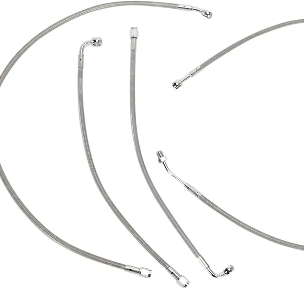 Kit complet câble/ligne de frein tressés inox BURLY BRAND - vue 2