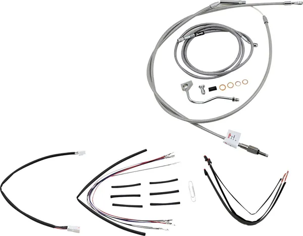 Kit complet câble et ligne de frein tressés inox BURLY BRAND